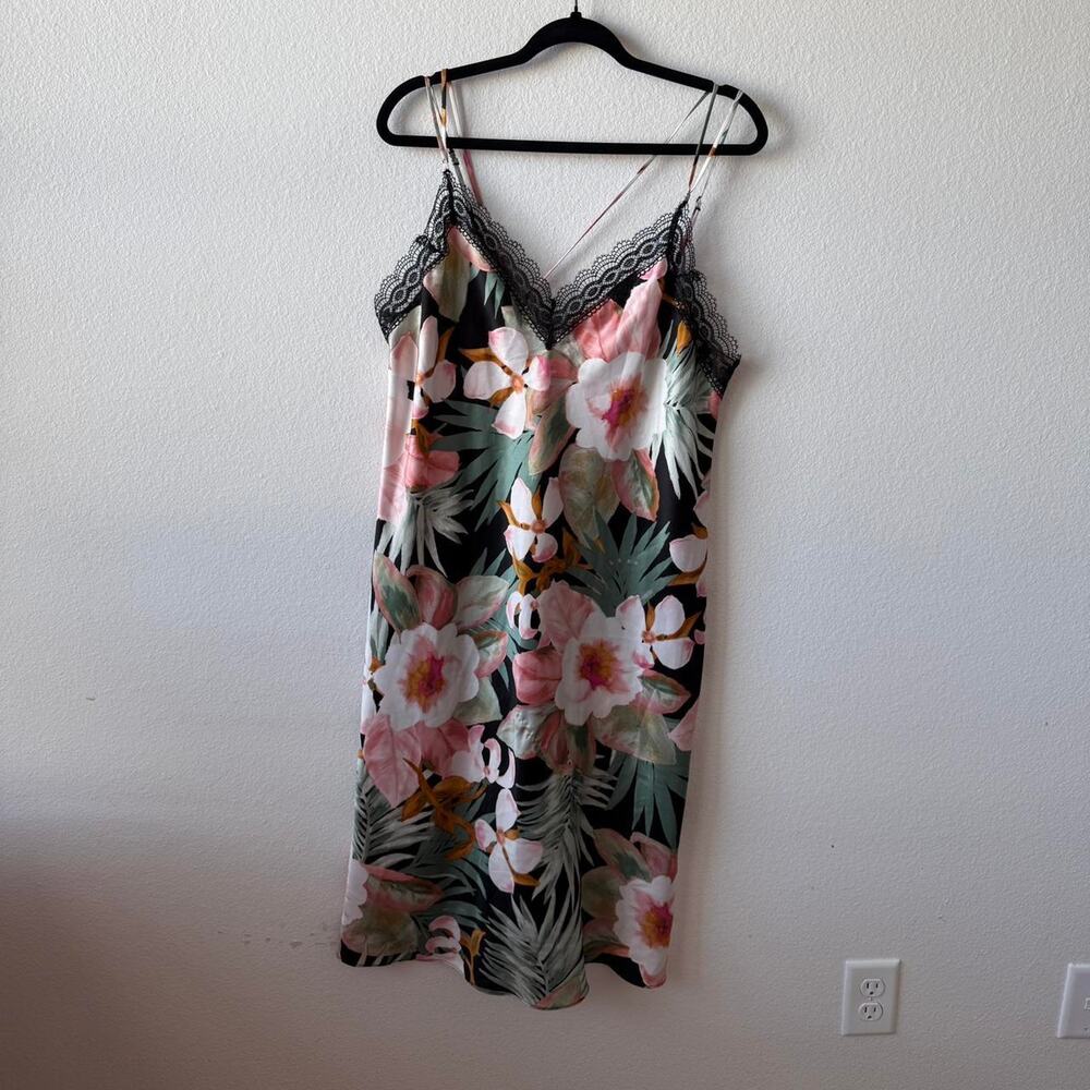 Floral midi slip dress